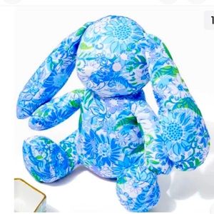 NWT Lilly Pulitzer GWP Bunny Plush Zanzibar Frenchie Blue suns out.